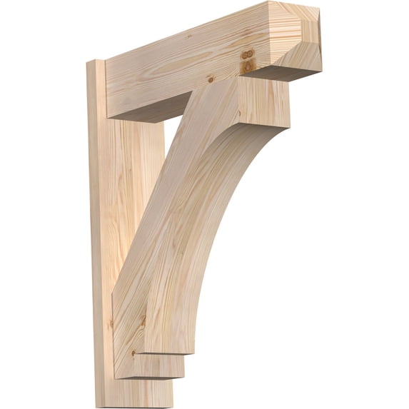 Ekena Millwork 7 1/2"W x 28"D x 32"H Imperial Smooth Craftsman Outlooker, Douglas Fir