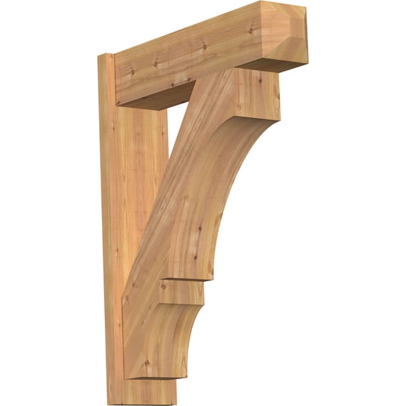 Ekena Millwork 7 1/2"W x 28"D x 36"H Balboa Smooth Craftsman Outlooker, Western Red Cedar