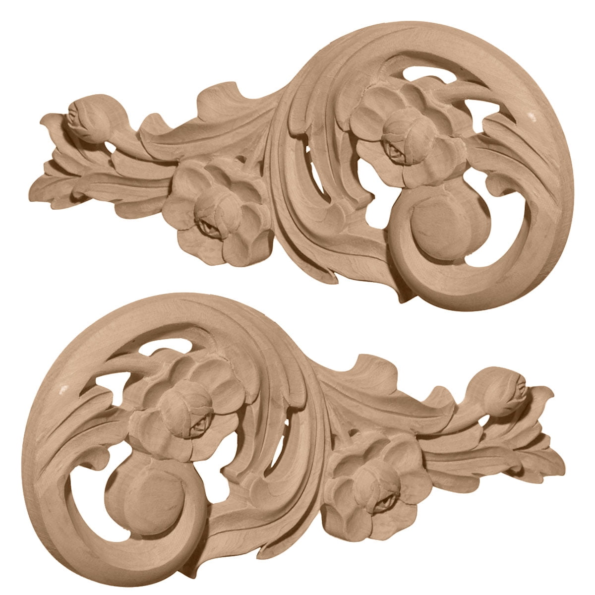 Maple Small Springtime Scrolls Appliques Pair