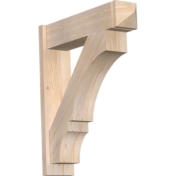 Ekena Millwork 7 1/2"W x 30"D x 34"H Balboa Smooth Arts and Crafts Outlooker, Douglas Fir