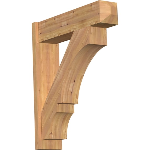 Ekena Millwork 7 1/2"W x 30"D x 34"H Balboa Smooth Craftsman Outlooker, Western Red Cedar