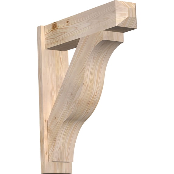 Ekena Millwork 7 1/2"W x 30"D x 34"H Funston Smooth Craftsman Outlooker, Douglas Fir