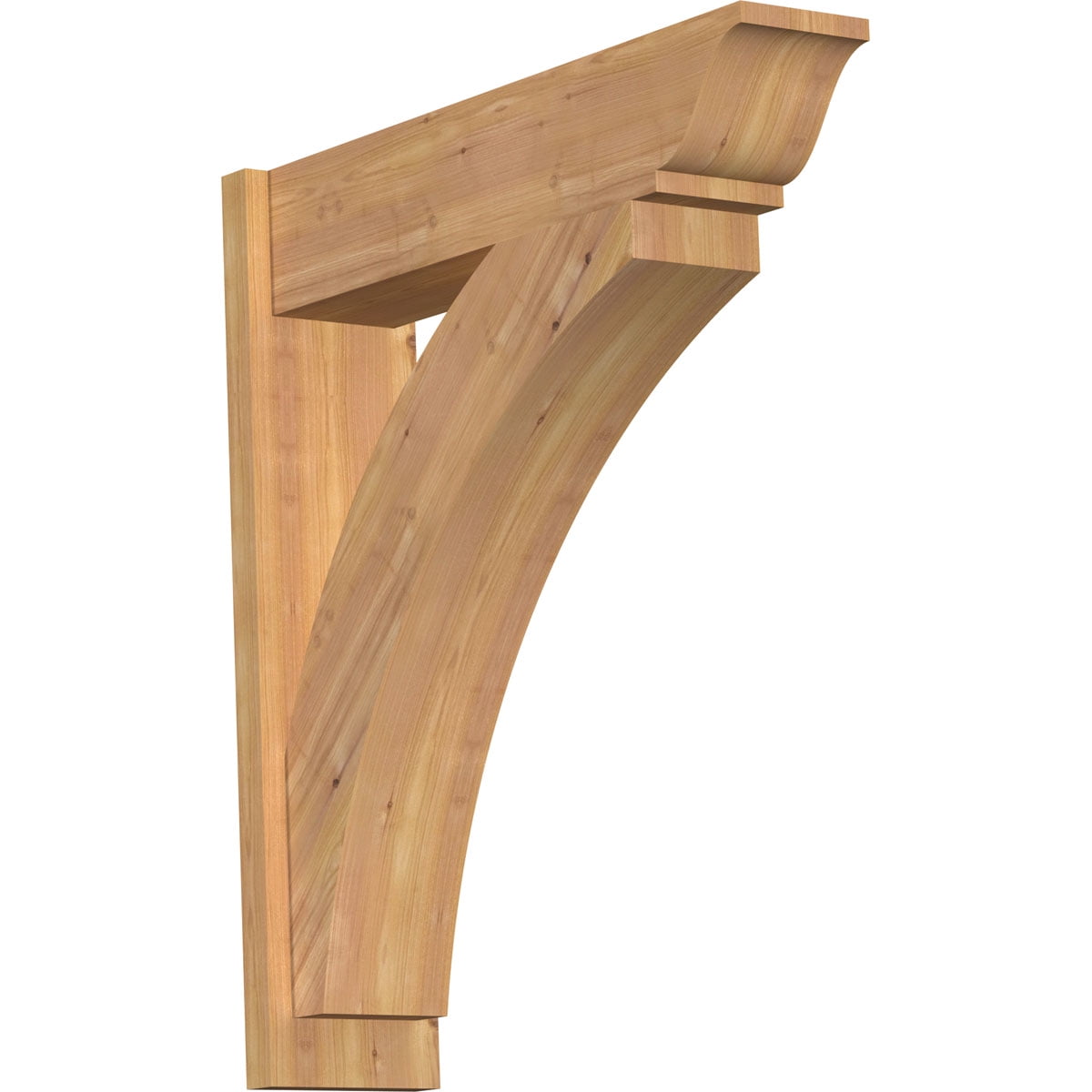 Ekena Millwork 7 1/2"W x 30"D x 34"H Thorton Smooth Traditional Outlooker, Western Red Cedar