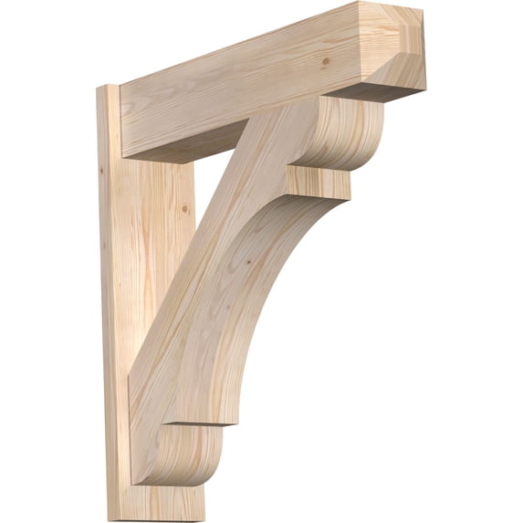 Ekena Millwork 7 1/2"W x 32"D x 32"H Olympic Smooth Craftsman Outlooker, Douglas Fir