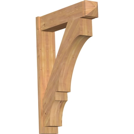Ekena Millwork 7 1/2"W x 32"D x 44"H Balboa Smooth Arts and Crafts Outlooker, Western Red Cedar