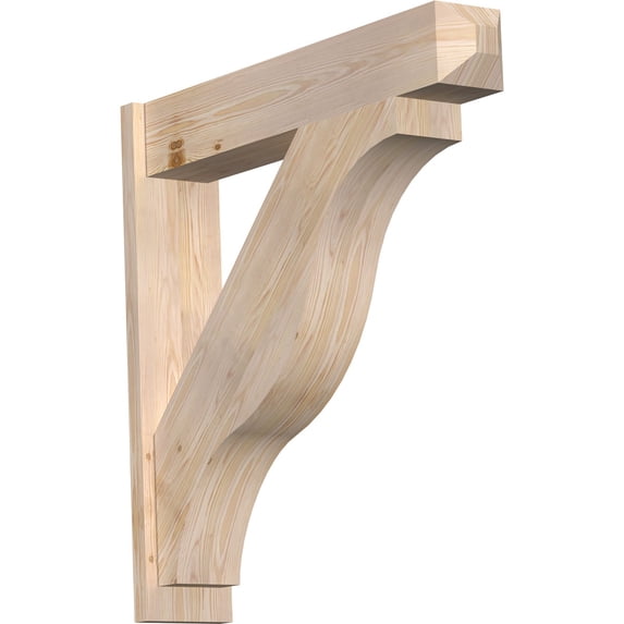 Ekena Millwork 7 1/2"W x 38"D x 38"H Funston Smooth Craftsman Outlooker, Douglas Fir