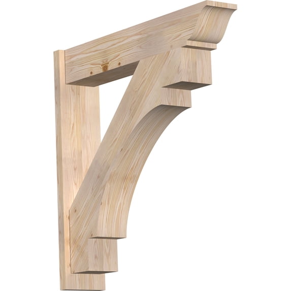 Ekena Millwork 7 1/2"W x 38"D x 38"H Merced Smooth Traditional Outlooker, Douglas Fir