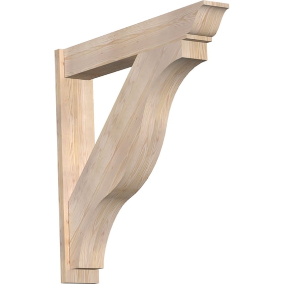 Ekena Millwork 7 1/2"W x 44"D x 44"H Funston Smooth Traditional Outlooker, Douglas Fir