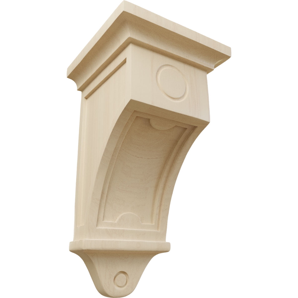 Unfinished Rubberwood Traditional 14" Corbel