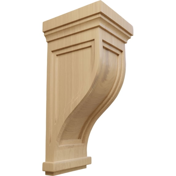 Ekena Millwork 7 1/2"W x 8"D x 17"H Charleston Mission Corbel, Cherry