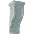 thumbnail image 1 of Ekena Millwork 7 1/2"W x 8"D x 17"H Traditional Recessed Wood Vintage Decor Corbel, Driftwood Blue, 1 of 6