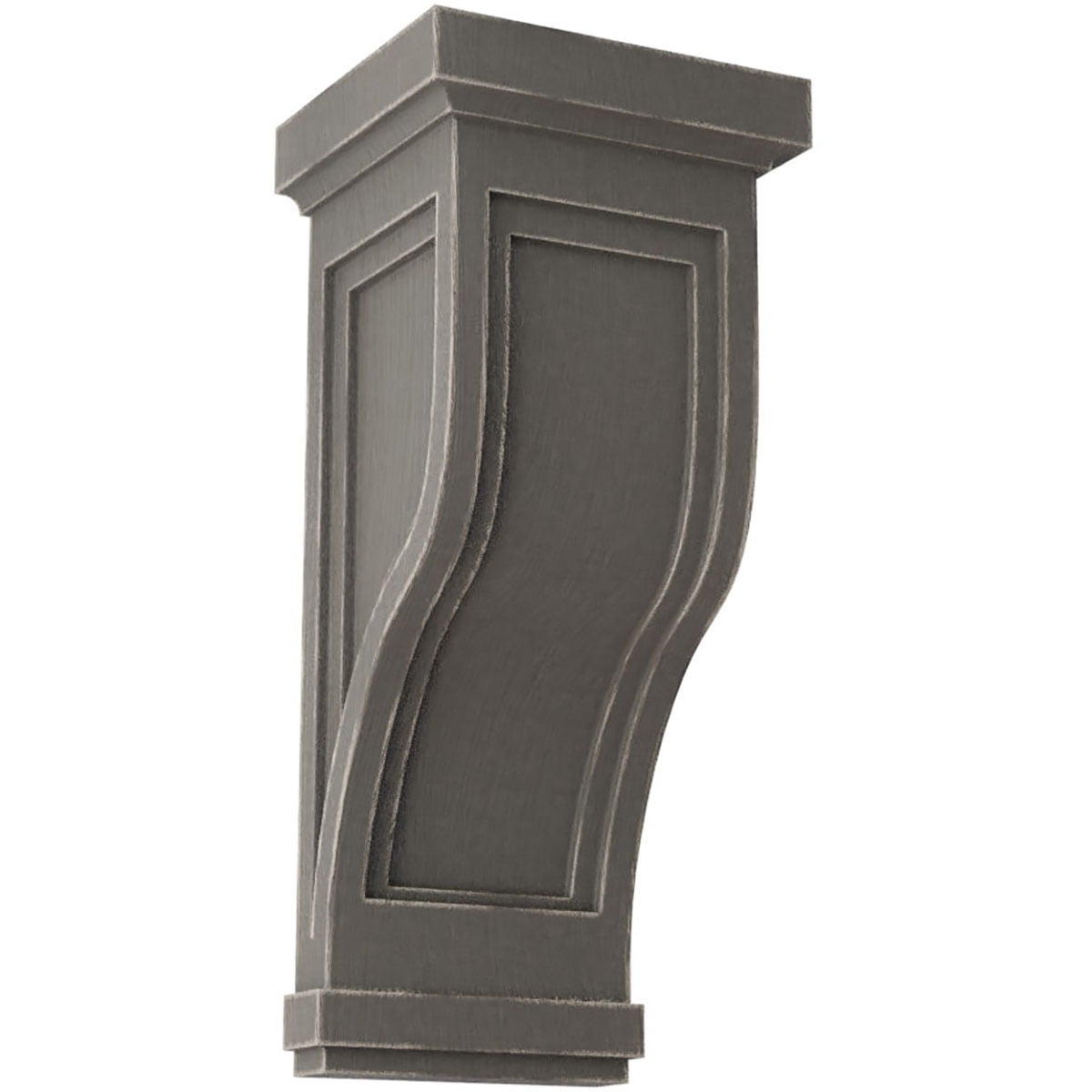 Reclaimed Grey Rubberwood Vintage Decor Corbel, 17-inch Height