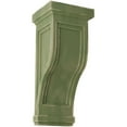 thumbnail image 1 of Ekena Millwork 7 1/2"W x 8"D x 17"H Traditional Recessed Wood Vintage Decor Corbel, Restoration Green, 1 of 6