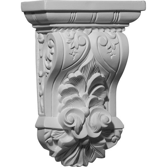 Ekena Millwork 7 1/4"W x 3"D x 10 1/8"H Nadia Leaf Corbel