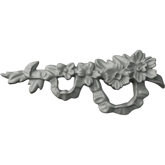 Ekena Millwork 7 3/4"W x 3"H x 7/8"P Floral Ribbon Onlay, Left