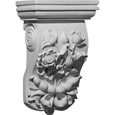 Ekena Millwork 7 3/4"W x 4 1/2"D x 12 1/4"H Flower Corbel