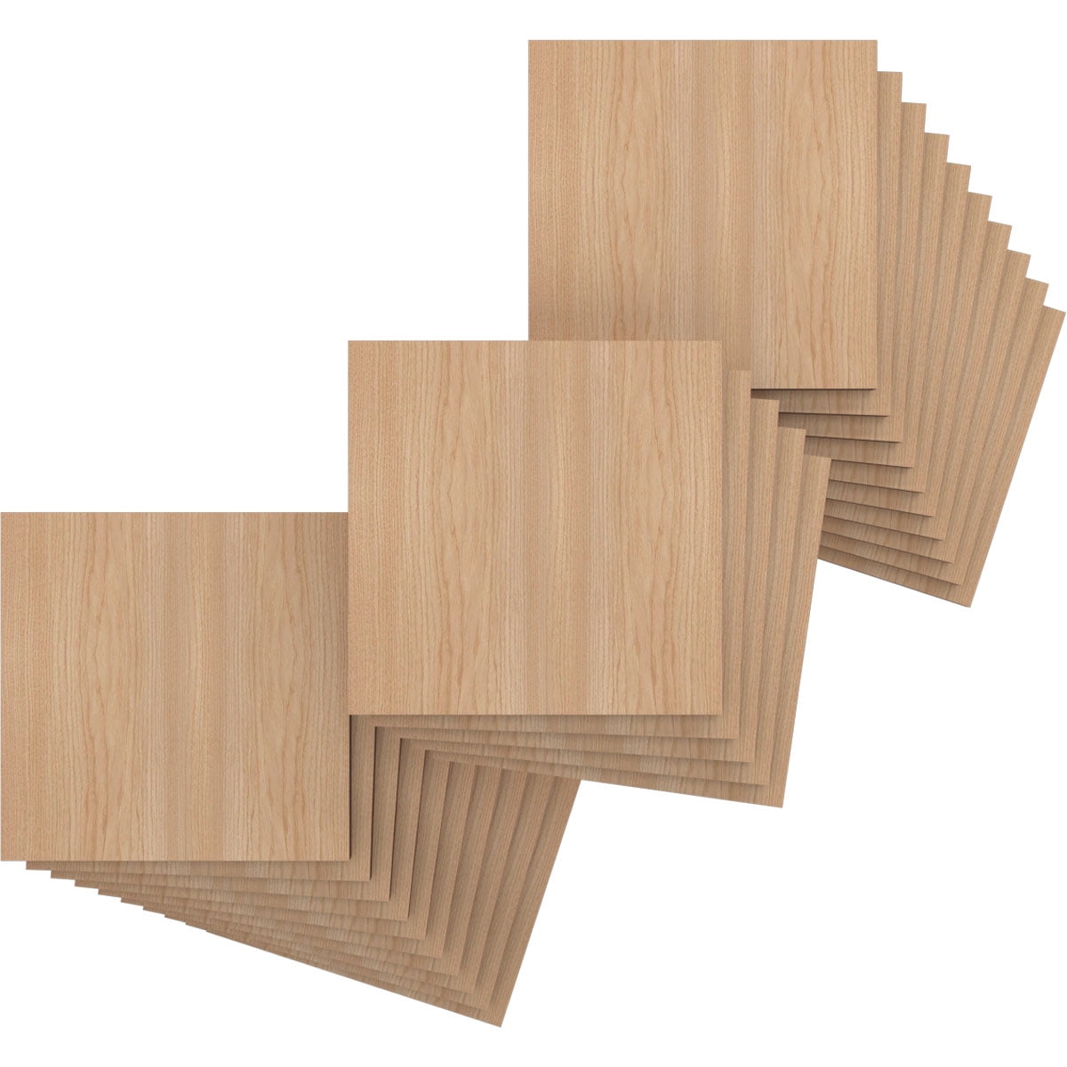 Ekena Millwork 7 3/4"W x 7 3/4"H x 3/8"T Wood Hobby Boards, Hickory (25-Pack)