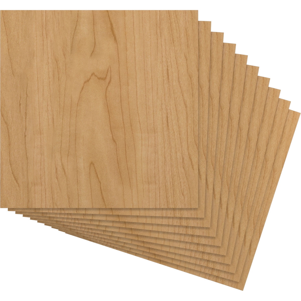 7-3/4" x 7-3/4" Maple Wood Hobby Boards, 10-Pack