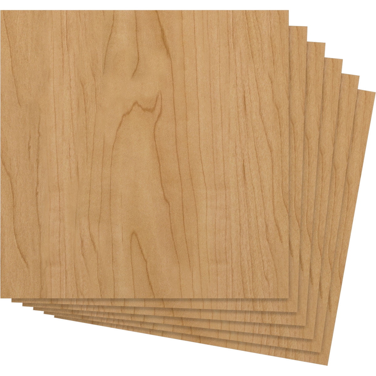 Maple Wood Veneer Hobby Boards 7-3/4" x 7-3/4" 6-Pack