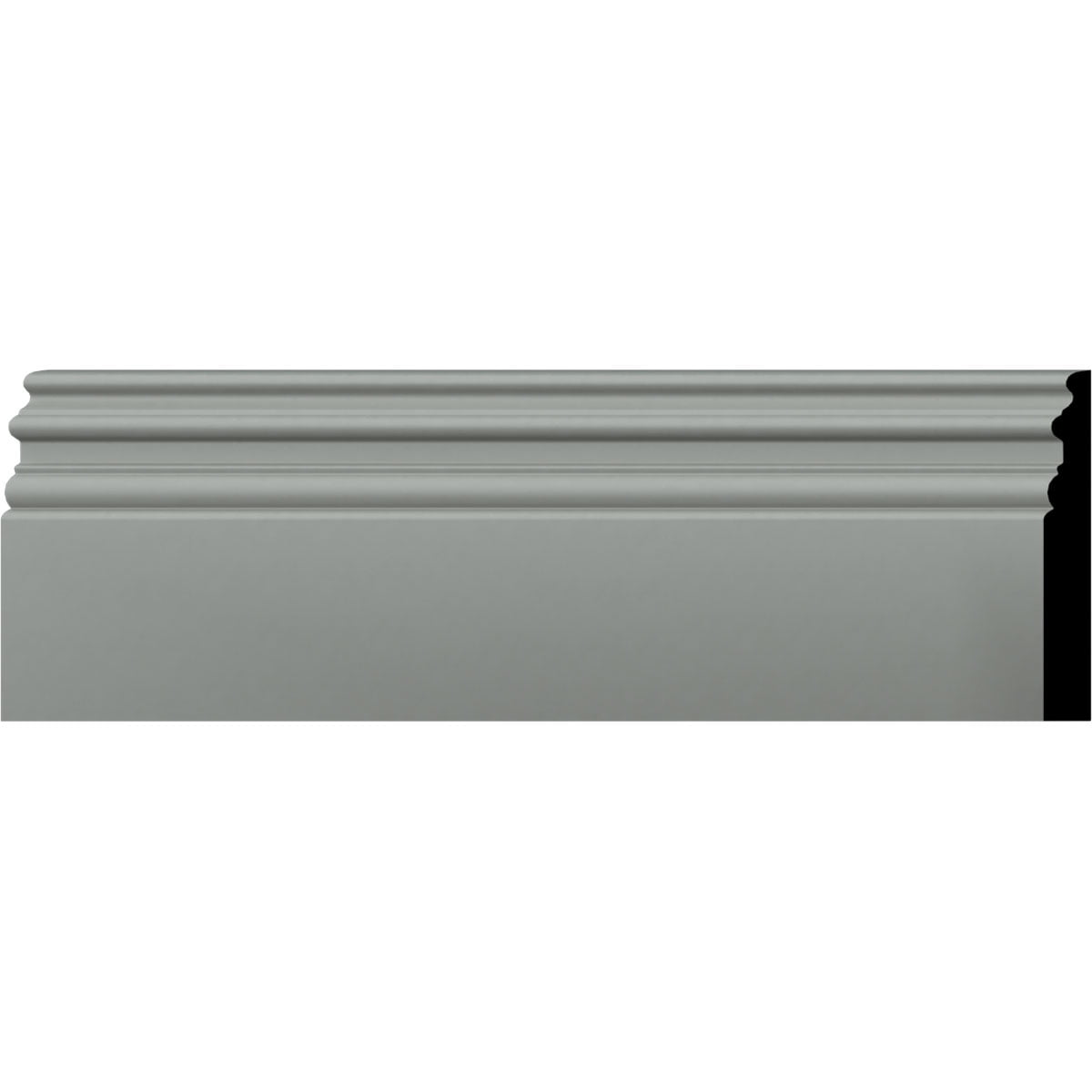 Gray Polyurethane Traditional Baseboard Moulding 8-Pack