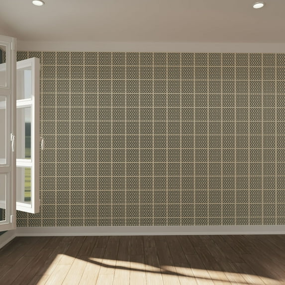 Ekena Millwork 7 3/8"W x 7 3/8"H x 1/4"T Extra Small Akron Decorative Fretwork Wood Wall Panels, Birch