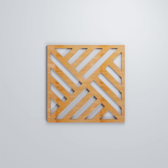 Ekena Millwork 7 3/8"W x 7 3/8"H x 1/4"T Extra Small Allen Decorative Fretwork Wood Wall Panels, Alder