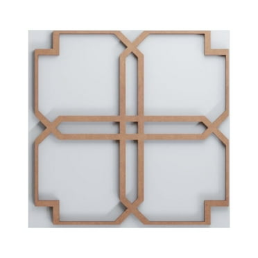 Ekena Millwork 7 3/8"W x 7 3/8"H x 1/4"T Extra Small Englewood Decorative Fretwork Wood Wall Panels, Wood (Paint Grade)