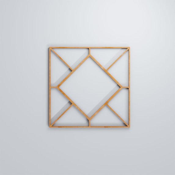 Ekena Millwork 7 3/8"W x 7 3/8"H x 1/4"T Extra Small Hudson Decorative Fretwork Wood Wall Panels, Alder