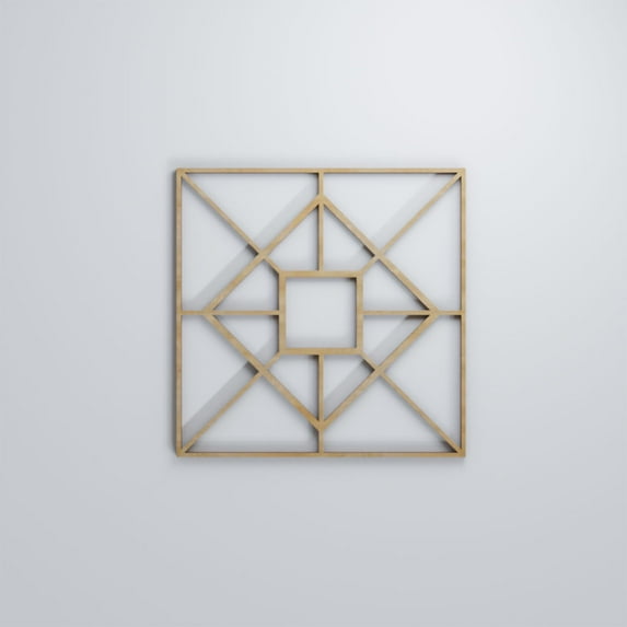 Ekena Millwork 7 3/8"W x 7 3/8"H x 1/4"T Extra Small Jamestown Decorative Fretwork Wood Wall Panels, Hickory