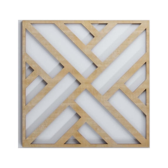Ekena Millwork 7 3/8"W x 7 3/8"H x 1/4"T Extra Small Killeen Decorative Fretwork Wood Wall Panels, Birch