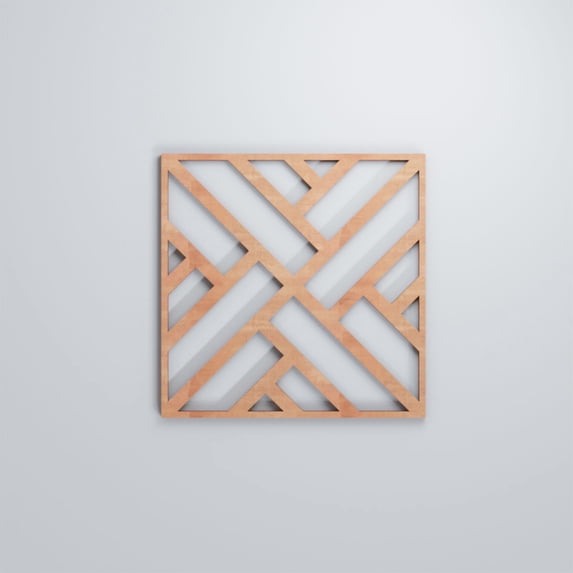 Ekena Millwork 7 3/8"W x 7 3/8"H x 1/4"T Extra Small Killeen Decorative Fretwork Wood Wall Panels, Cherry