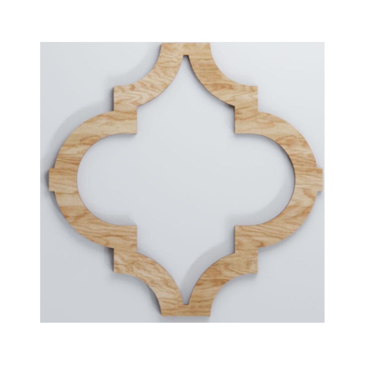 Ekena Millwork 7 3/8"W x 7 3/8"H x 1/4"T Extra Small Marrakesh Decorative Fretwork Wood Wall Panels, Red Oak