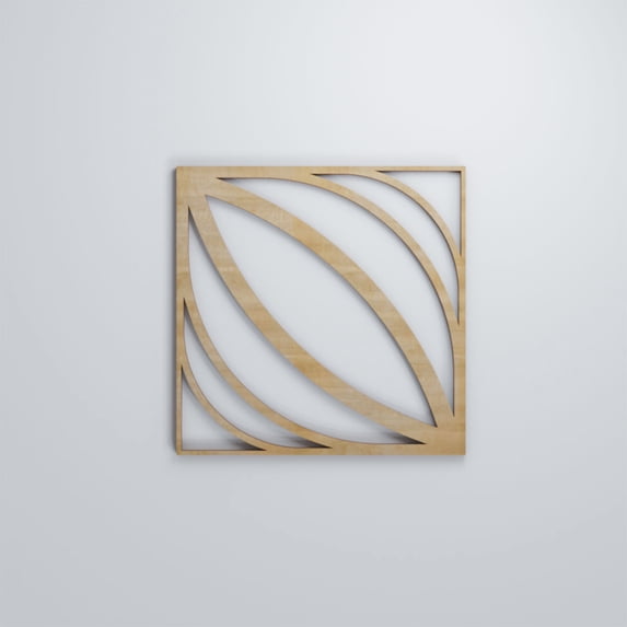 Ekena Millwork 7 3/8"W x 7 3/8"H x 1/4"T Extra Small Otis Decorative Fretwork Wood Wall Panels, Hickory