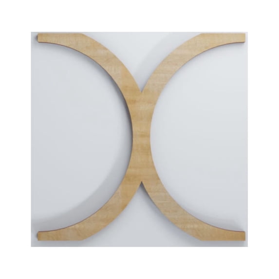 Ekena Millwork 7 3/8"W x 7 3/8"H x 3/8"T Extra Small Beacon Decorative Fretwork Wood Wall Panels, Hickory