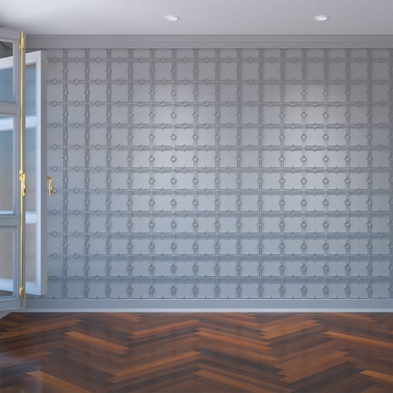 Ekena Millwork 7 3/8"W x 7 3/8"H x 3/8"T Extra Small Fleming Decorative Fretwork Wall Panels in Architectural Grade PVC
