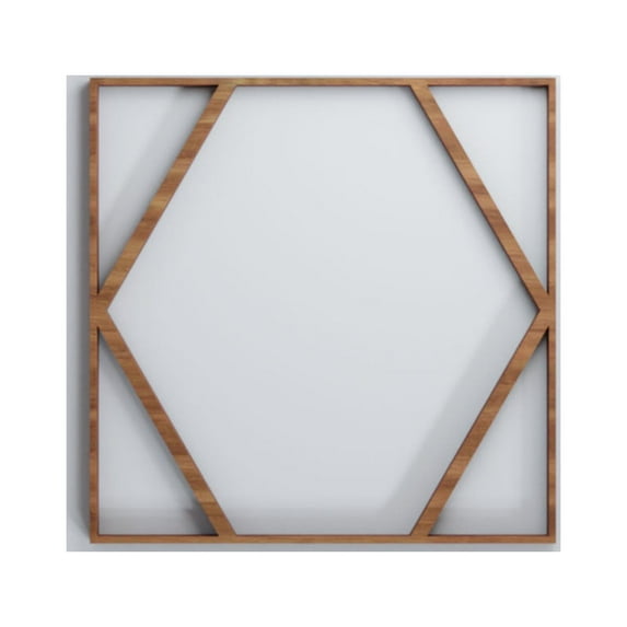 Ekena Millwork 7 3/8"W x 7 3/8"H x 3/8"T Extra Small Fraser Decorative Fretwork Wood Wall Panels, Walnut