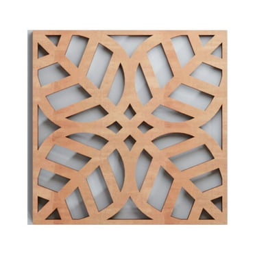Ekena Millwork 7 3/8"W x 7 3/8"H x 3/8"T Extra Small Garland Decorative Fretwork Wood Wall Panels, Cherry