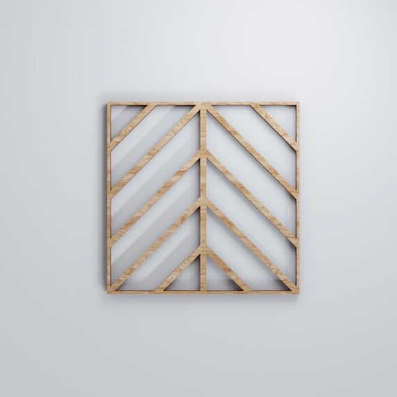 Ekena Millwork 7 3/8"W x 7 3/8"H x 3/8"T Extra Small Genoa Decorative Fretwork Wood Wall Panels, Red Oak