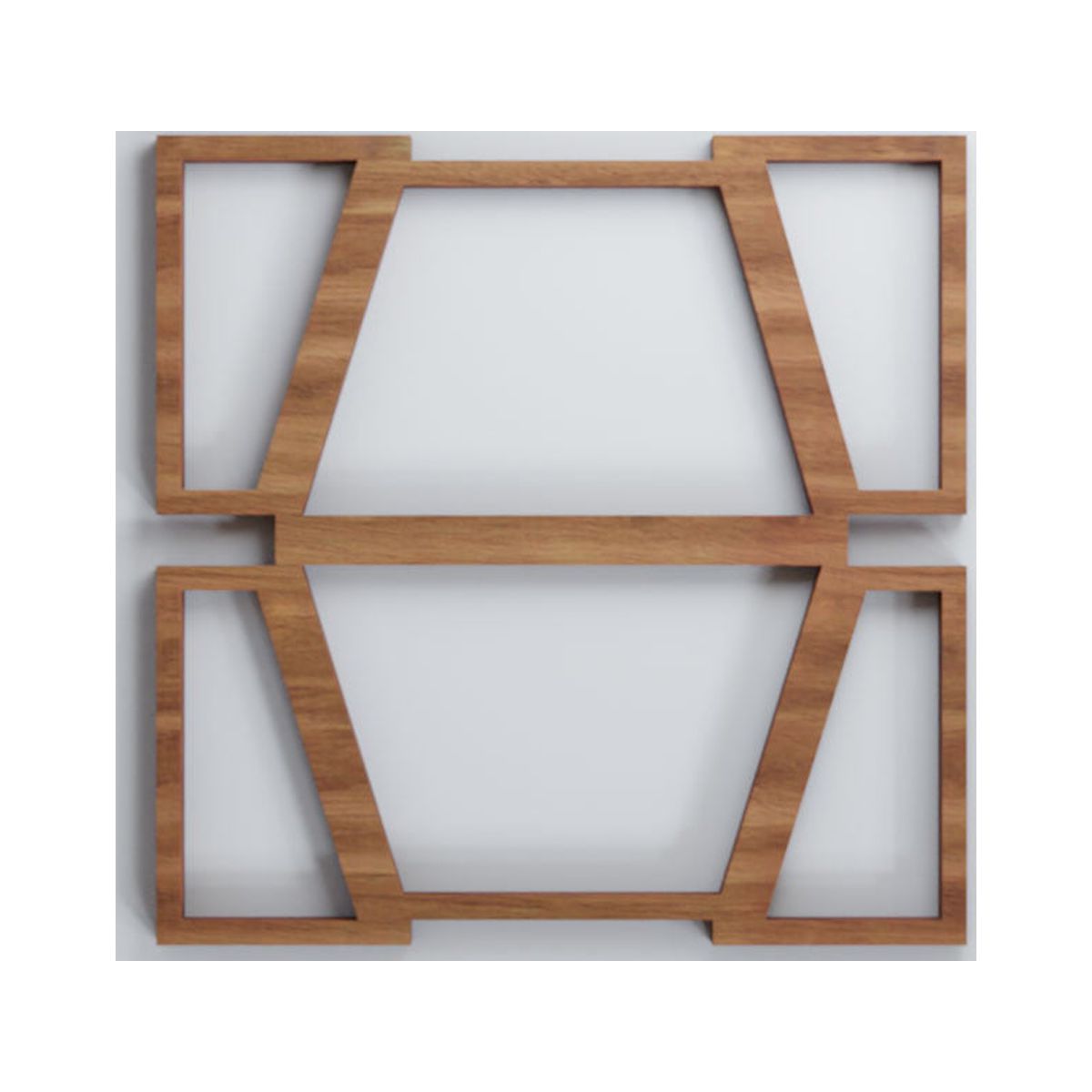 Ekena Millwork 7 3/8"W x 7 3/8"H x 3/8"T Extra Small Greeley Decorative Fretwork Wood Wall Panels, Walnut