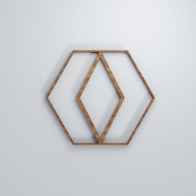 Ekena Millwork 7 3/8"W x 7 3/8"H x 3/8"T Extra Small Hillrose Decorative Fretwork Wood Wall Panels, Walnut