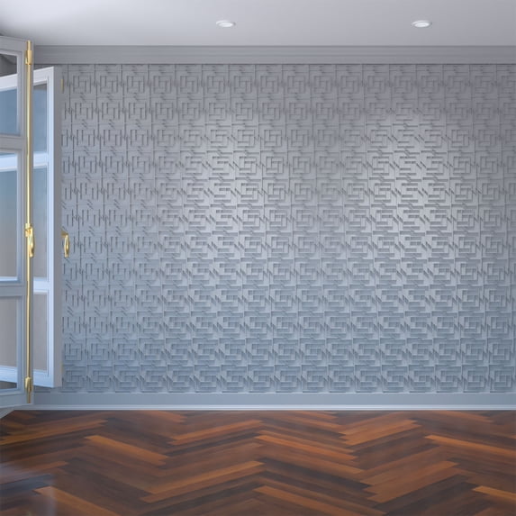 Ekena Millwork 7 3/8"W x 7 3/8"H x 3/8"T Extra Small Loveland Decorative Fretwork Wall Panels in Architectural Grade PVC