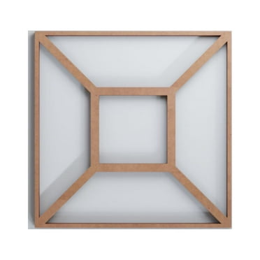 Ekena Millwork 7 3/8"W x 7 3/8"H x 3/8"T Extra Small Marion Decorative Fretwork Wood Wall Panels, Wood (Paint Grade)