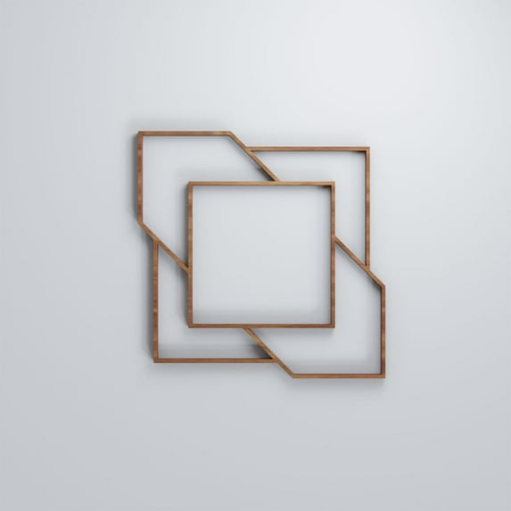 Ekena Millwork 7 3/8"W x 7 3/8"H x 3/8"T Extra Small Monument Decorative Fretwork Wood Wall Panels, Walnut