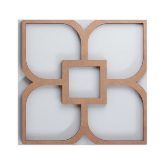 Ekena Millwork 7 3/8"W x 7 3/8"H x 3/8"T Extra Small Olivia Decorative Fretwork Wood Wall Panels, Wood (Paint Grade)