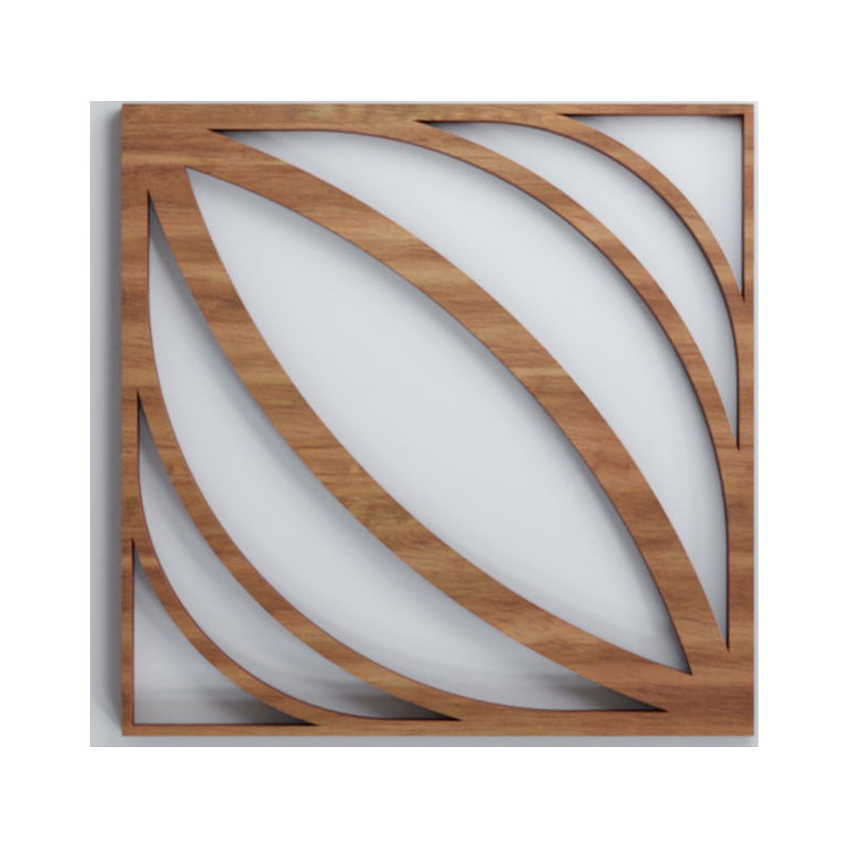 Ekena Millwork 7 3/8"W x 7 3/8"H x 3/8"T Extra Small Otis Decorative Fretwork Wood Wall Panels, Walnut