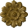 thumbnail image 1 of Ekena Millwork 7 5/8"OD x 1"P Emery Leaf Ceiling Medallion, Hand-Painted Gold, 1 of 7