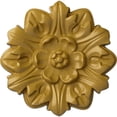 thumbnail image 1 of Ekena Millwork 7 5/8"OD x 1"P Emery Leaf Ceiling Medallion, Hand-Painted Iridescent Gold, 1 of 7