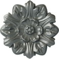 thumbnail image 1 of Ekena Millwork 7 5/8"OD x 1"P Emery Leaf Ceiling Medallion, Hand-Painted Platinum, 1 of 7