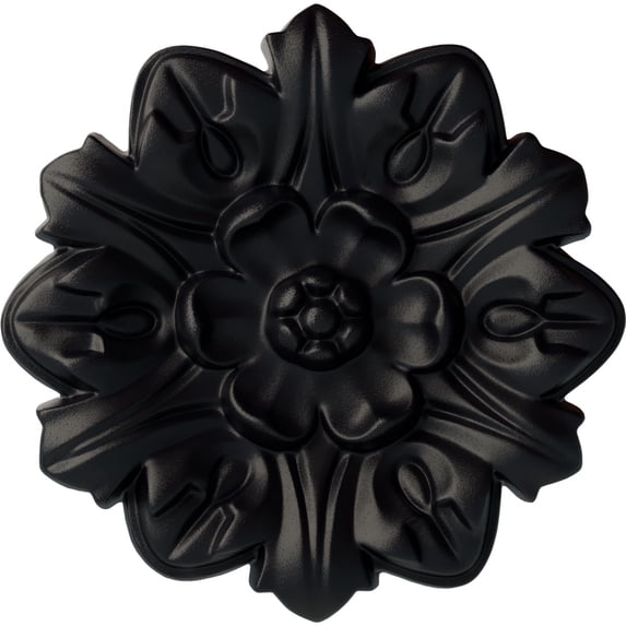 Ekena Millwork 7 5/8"OD x 1"P Emery Leaf Ceiling Medallion, Hand-Painted Steel Gray