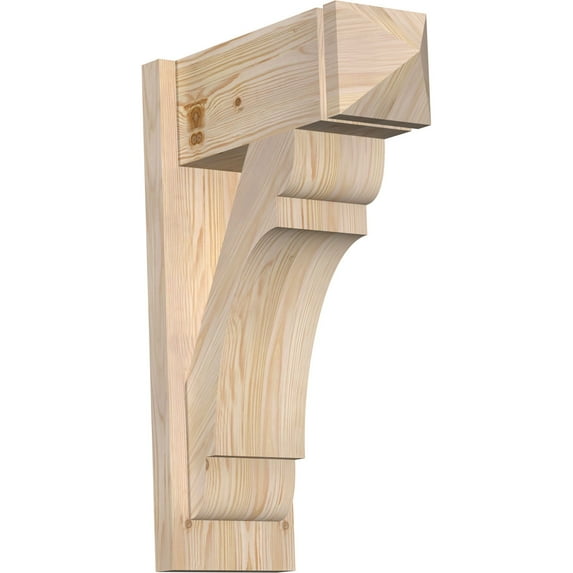 Ekena Millwork 7.50"W x 18"D x 26"H Olympic Smooth Arts and Crafts Outlooker, Douglas Fir